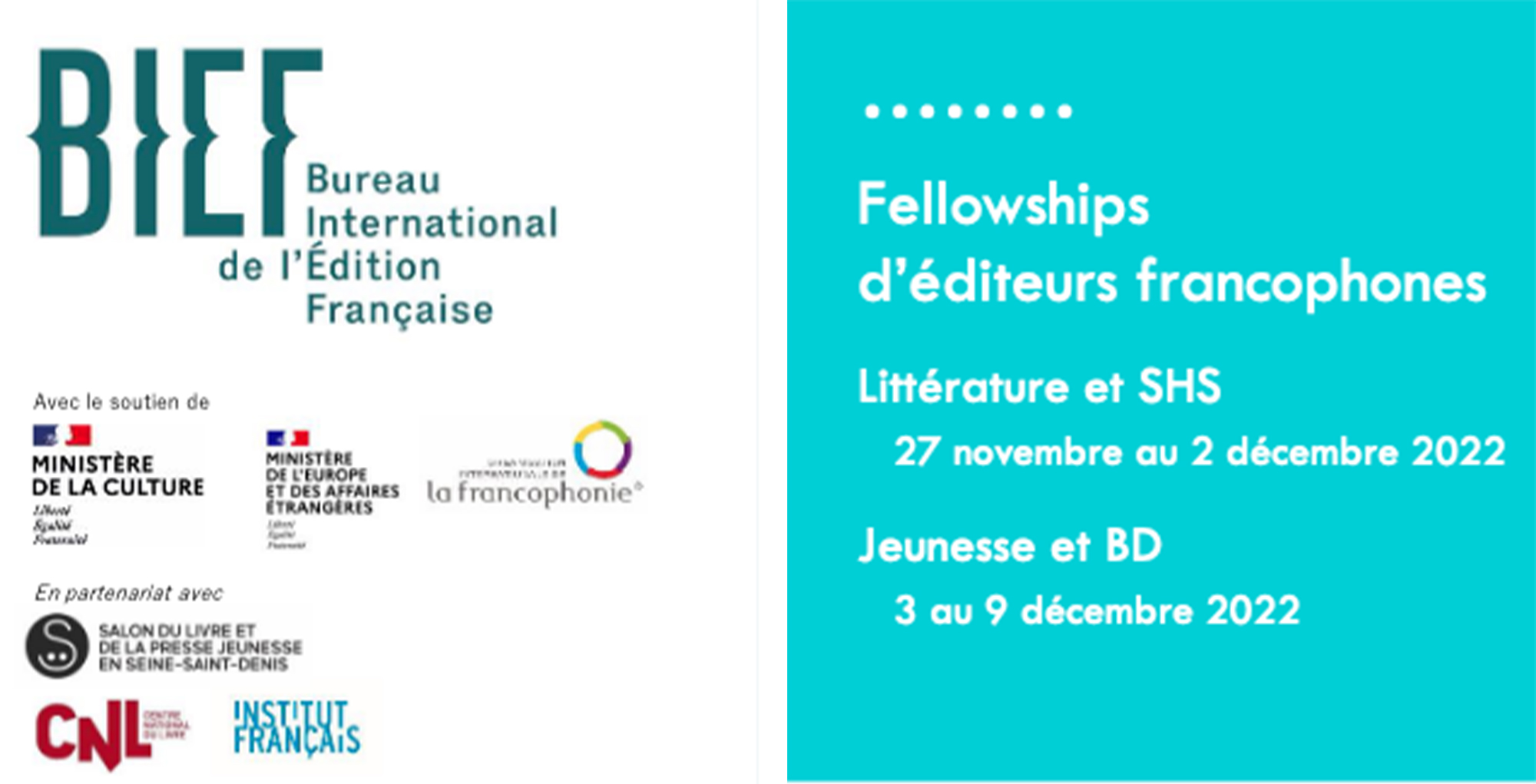 Fellowships d’éditeurs francophones  